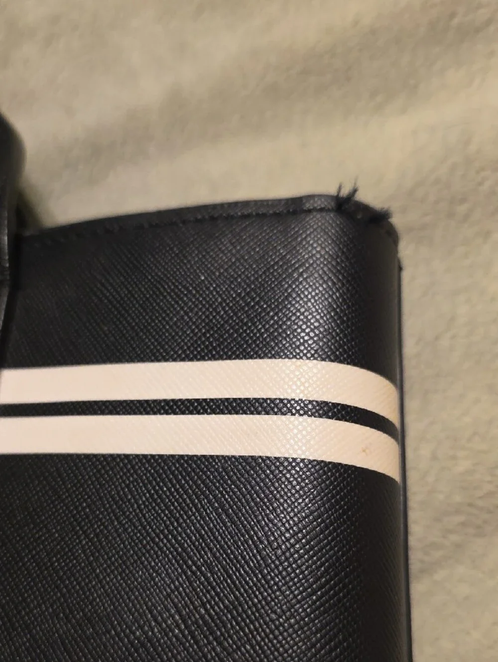 kate spade Black and White Striped Leather Tote